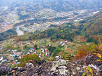 岩櫃山頂からの眺め
