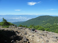浅間山登山道のガレ地