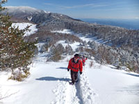 旧三方ヶ峰火山の稜線