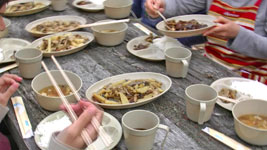 野生きのこを食する