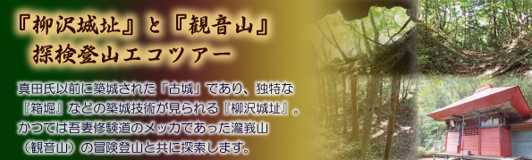 『柳沢城址』と『観音山』探検登山エコツアー
